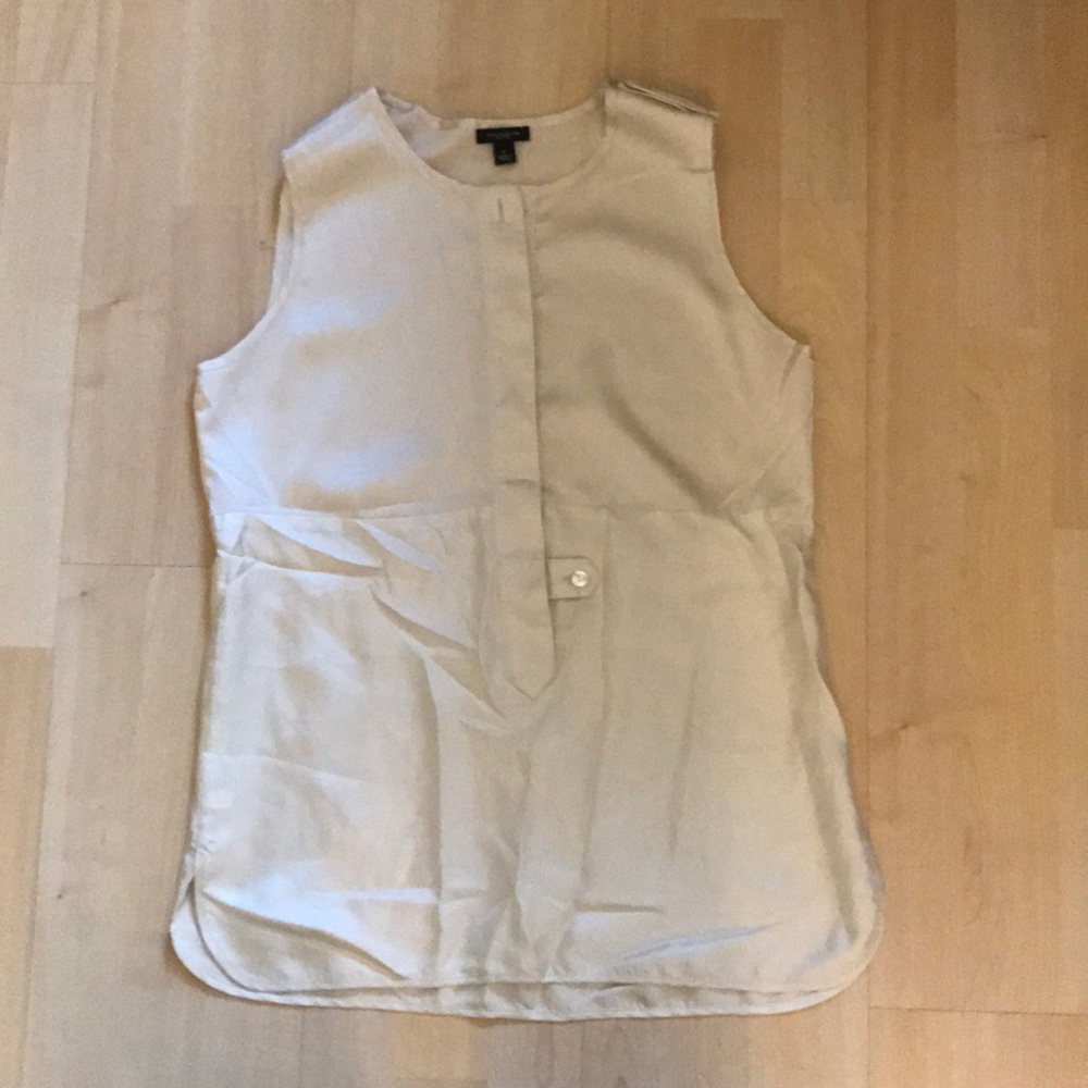 Sleeveless Cream Blouse - Classic Women's Top